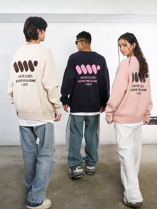 VOTE Color Clashing Knit Sweater