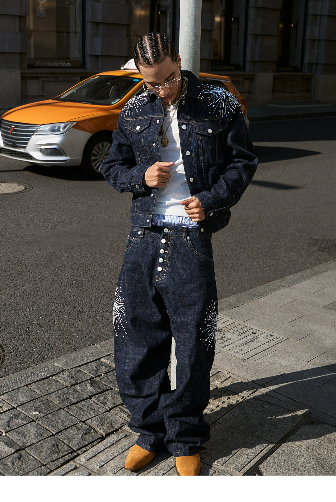 STEEPC Fireworks Rhinestone Denim Jeans | Face 3 Face