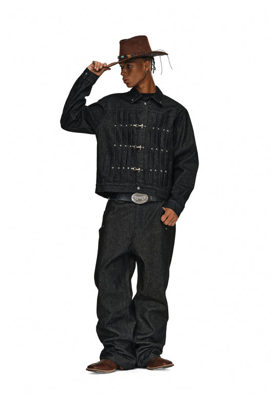 ANTIDOTE Studded Slash Pocket 3D Cut Jeans | Face 3 Face