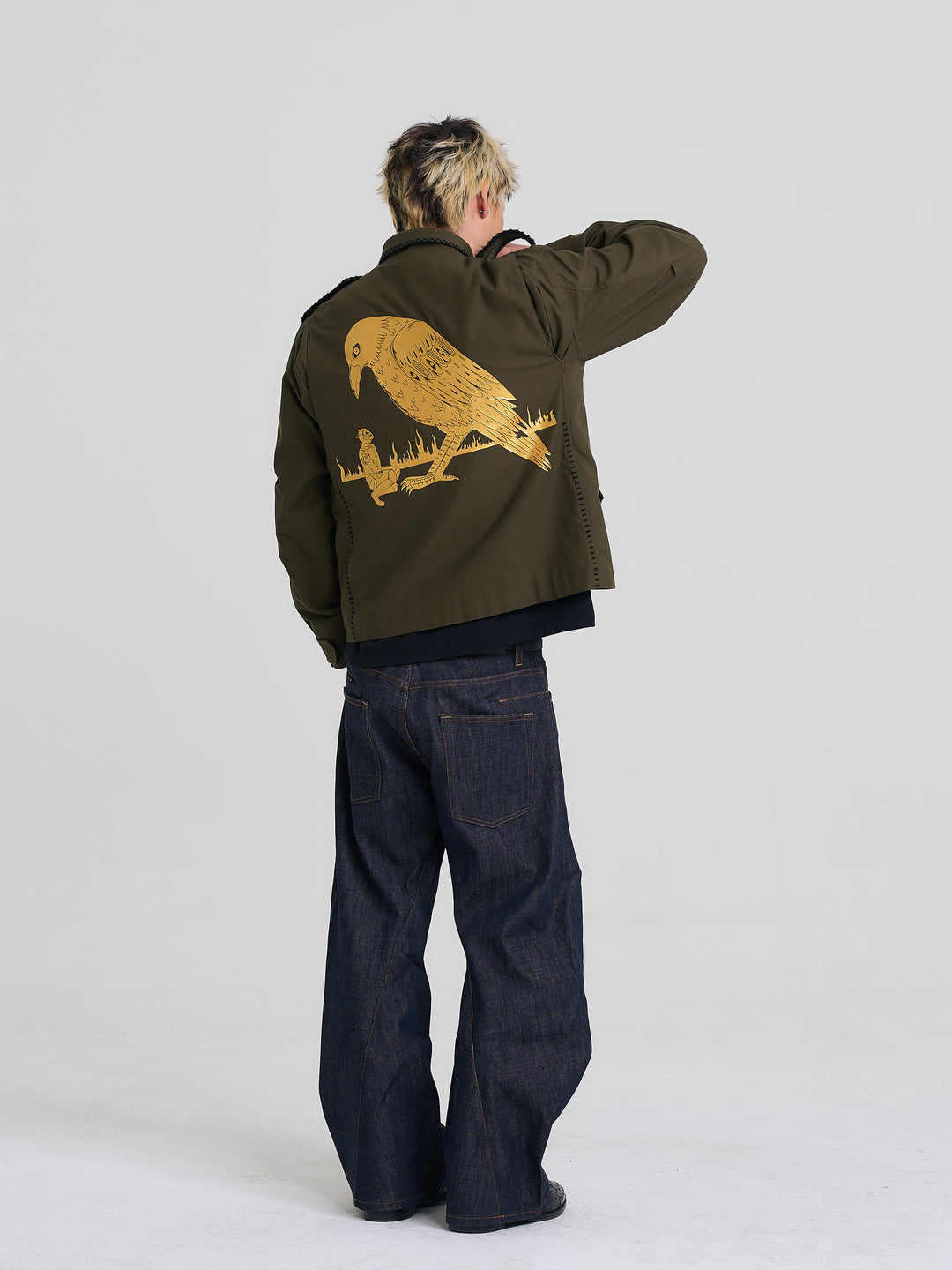 EVILKNIGHT(EK) Glitter Graffiti Stitch Work Jacket | Face 3 Face