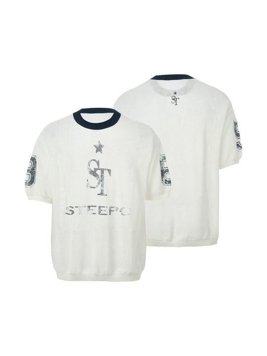 STEEPC Faded Print Mesh Knit Tee | Face 3 Face