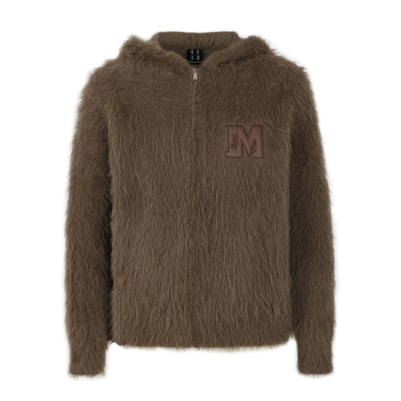 MEDM Mohair Hooded Zip Up Jacket | Face 3 Face