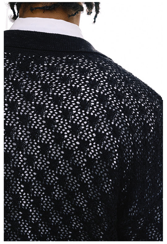 Remedy Mesh Polo Knit Sweater | Face 3 Face