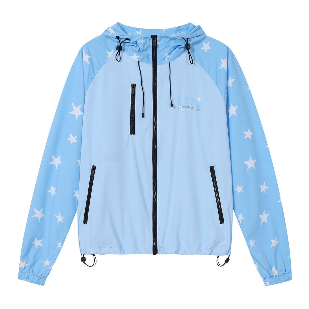 MEDM Star Print Sleeve Lightweight UV Protective Outdoor Jacket | Face 3 Face