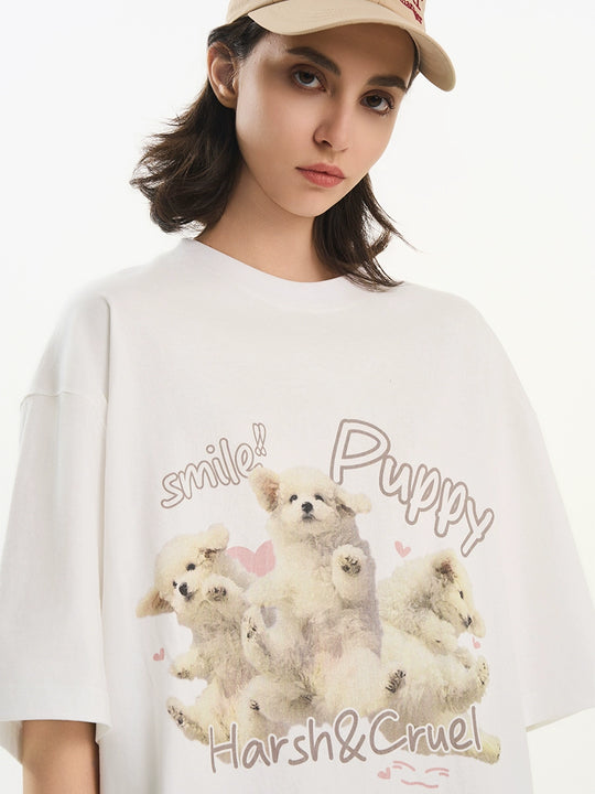 Harsh and Cruel Cute Puppy Print Tee