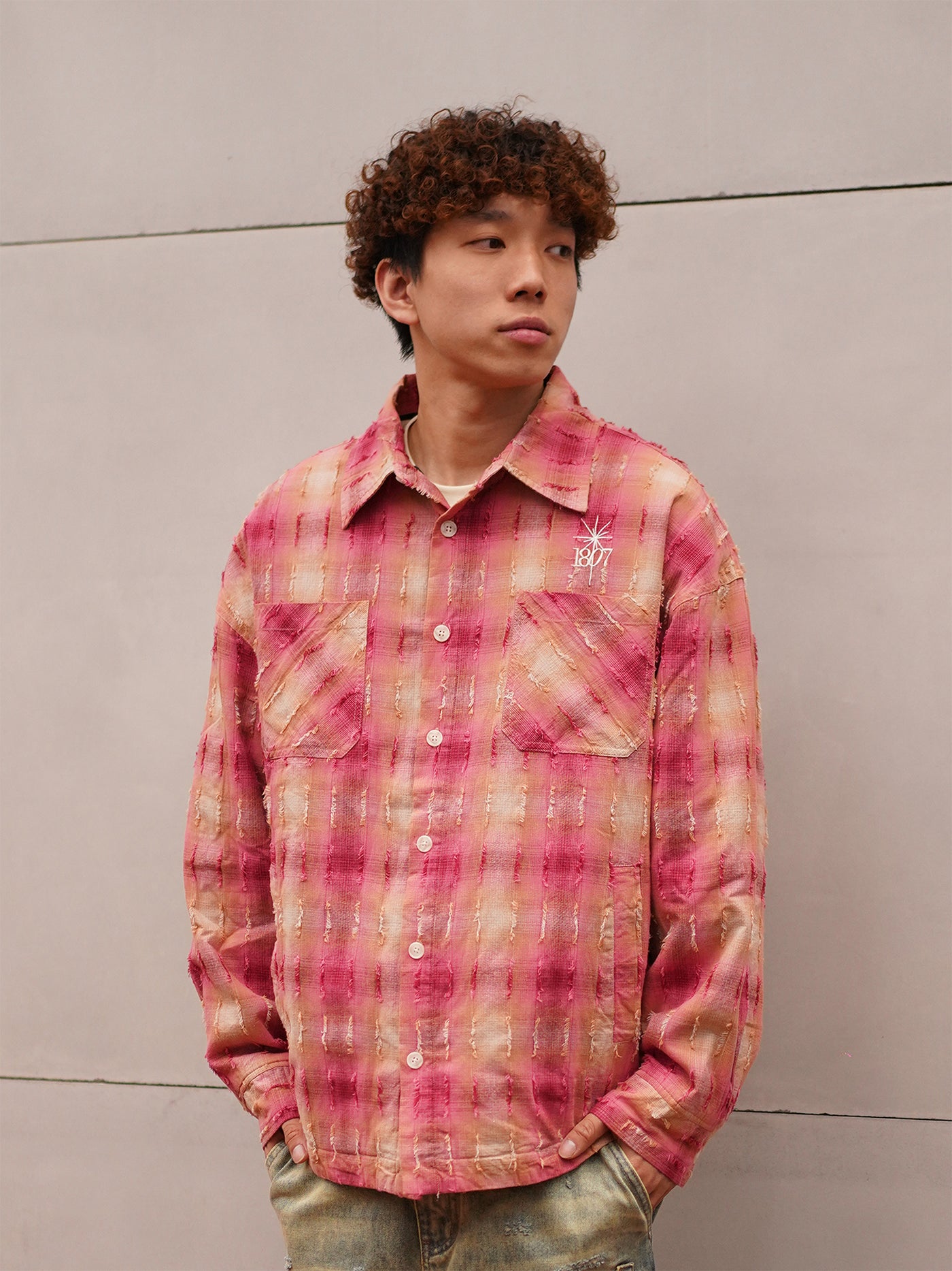 1807 STILL GOING Star Plaid Long Sleeve Shirt | Face 3 Face