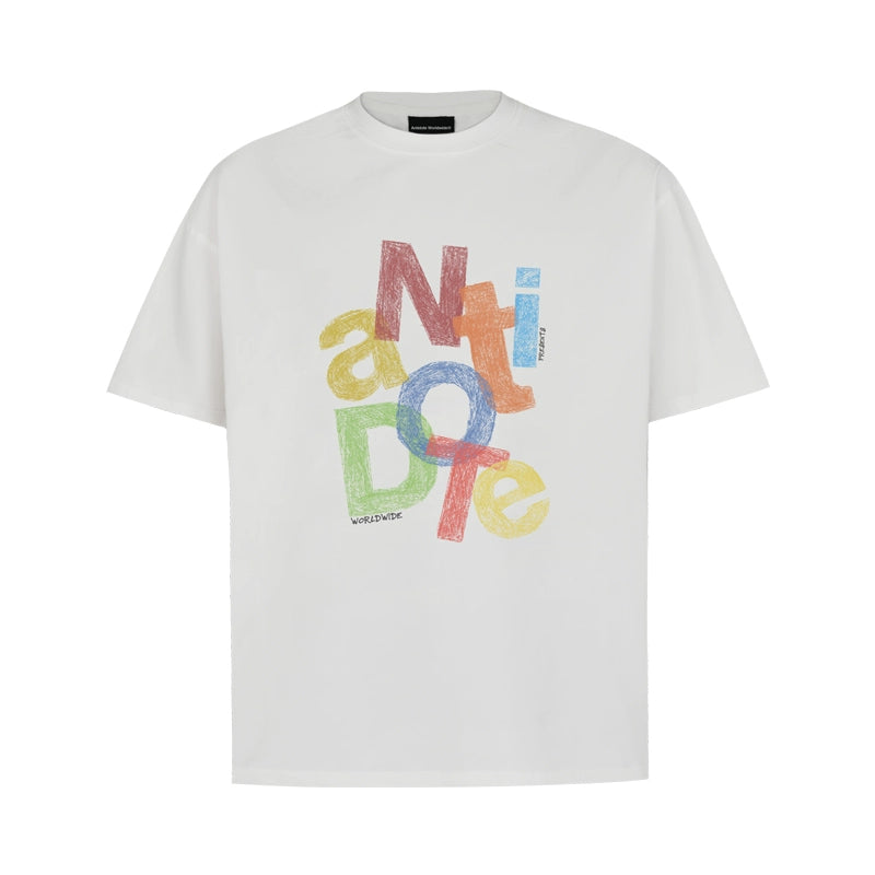 ANTIDOTE Colorful Crayon Print Tee | Face 3 Face