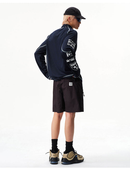 MEDM Multi Logo Print Quick Dry Long Sleeve Sports Tee | Face 3 Face