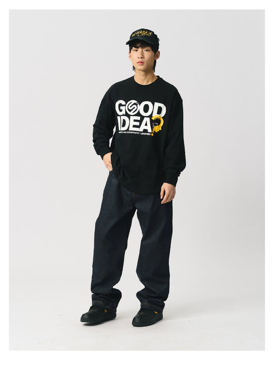 S45 Graffiti-Inspired Print Long-Sleeve Tee | Face 3 Face