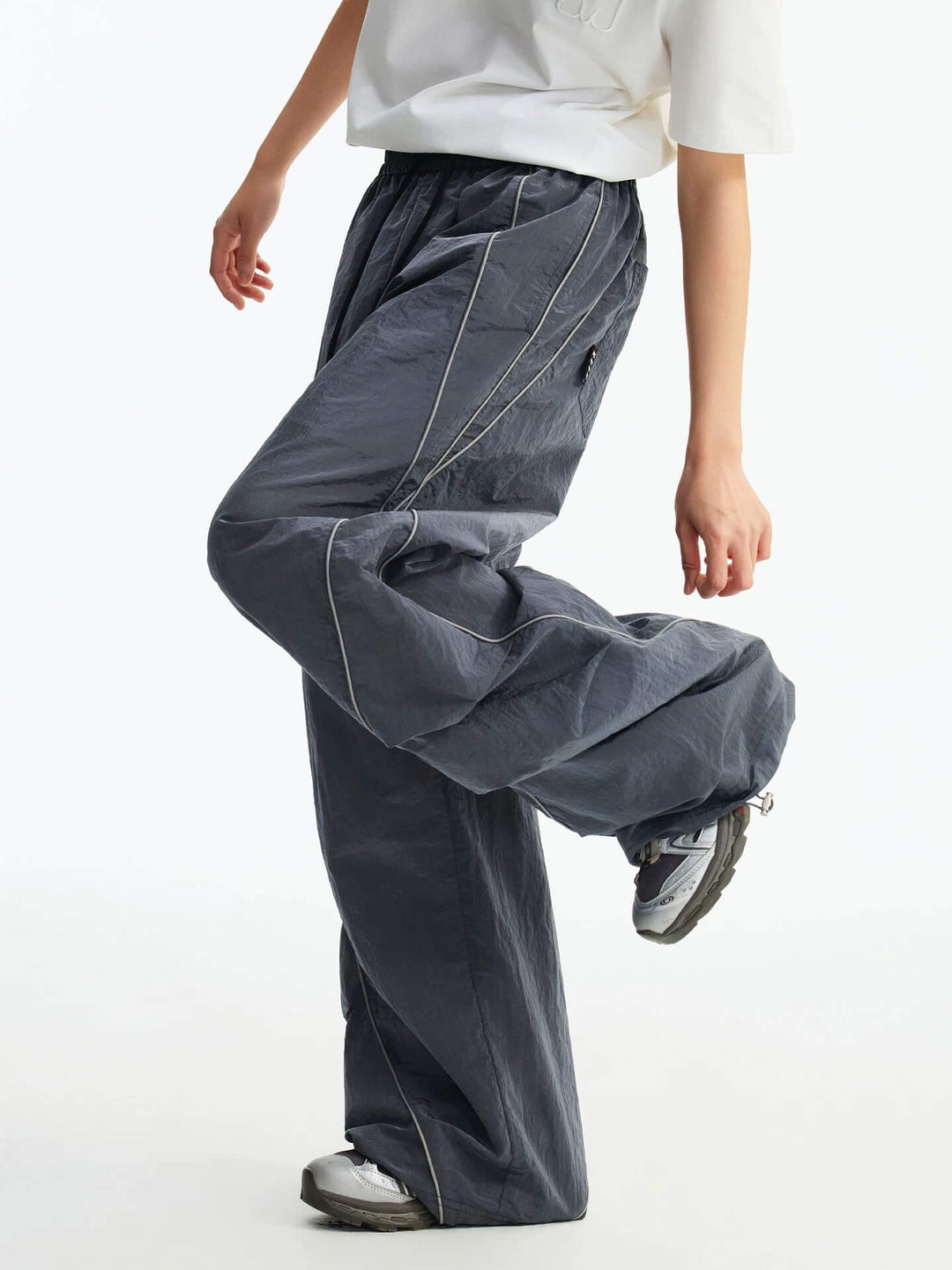 MEDM Sheen Texture Lightweight Utility Track Pants | Face 3 Face