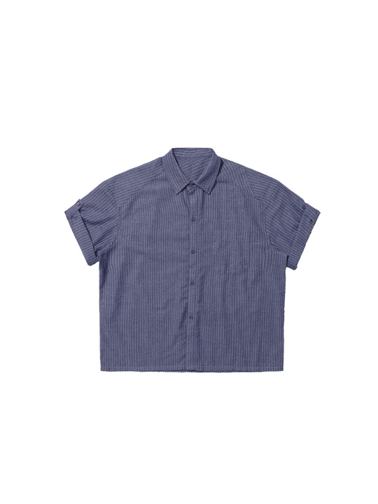 LIBERAFIT Cross Weave Striped Pique Short Sleeve Shirt | Face 3 Face