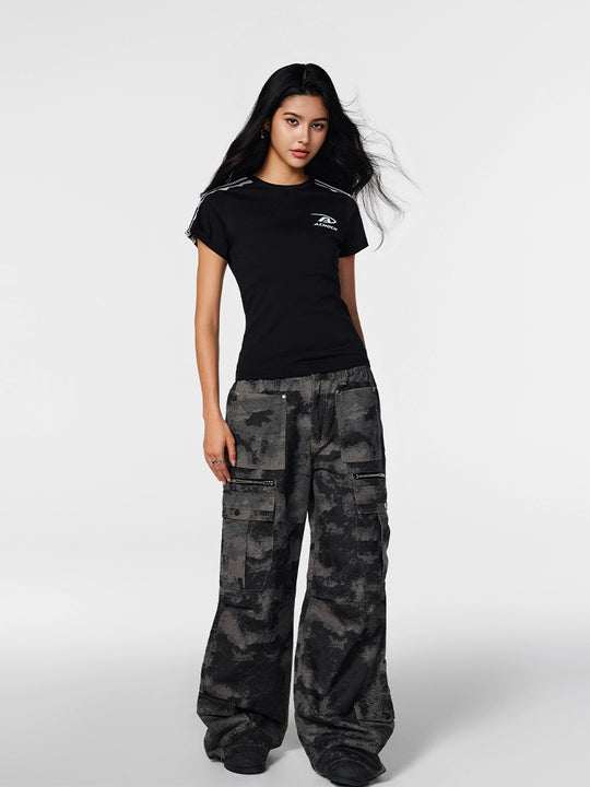 Multi pocket cargo pants | Achock Camouflage Spice Girls Baggy Cargo Pants | Face 3 Face