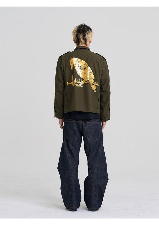 EVILKNIGHT(EK) Glitter Graffiti Stitch Work Jacket | Face 3 Face