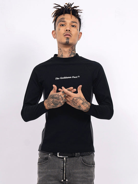 TGFCLUB Slim Fit Logo Print Basic Long Sleeve Tee | Face 3 Face
