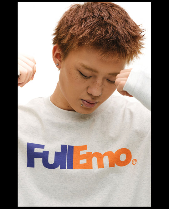 NOVACAM Vintage Playful Logo Long Sleeve Tee | Face 3 Face