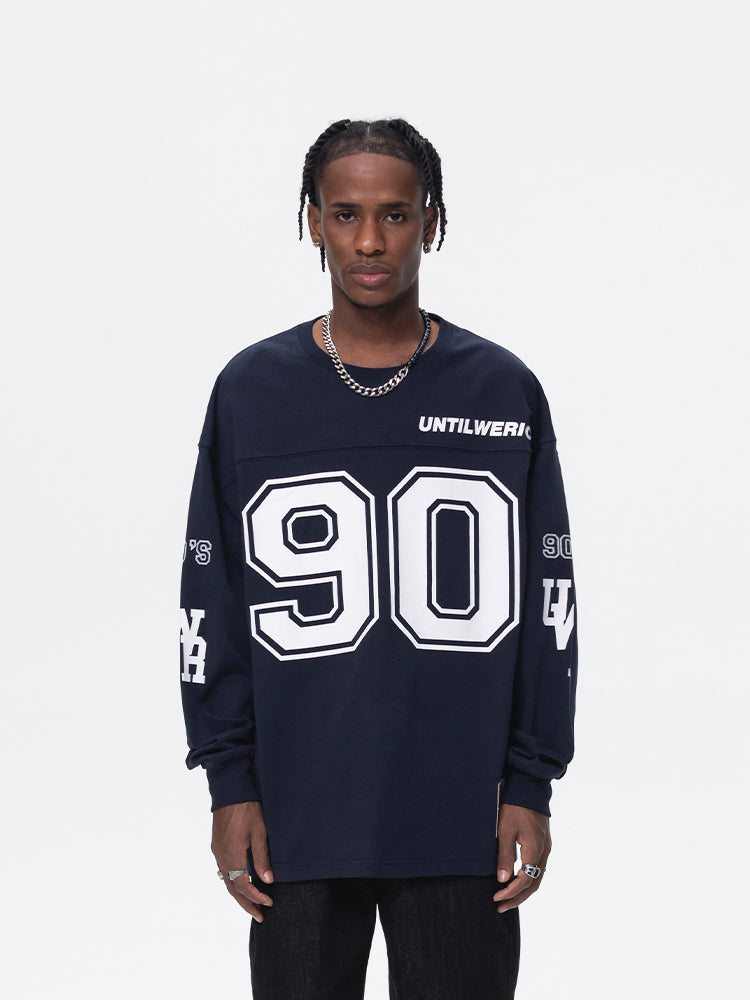 UNTILWERICH 90 Logo Hockey Long Sleeve Jersey Tee | Face 3 Face