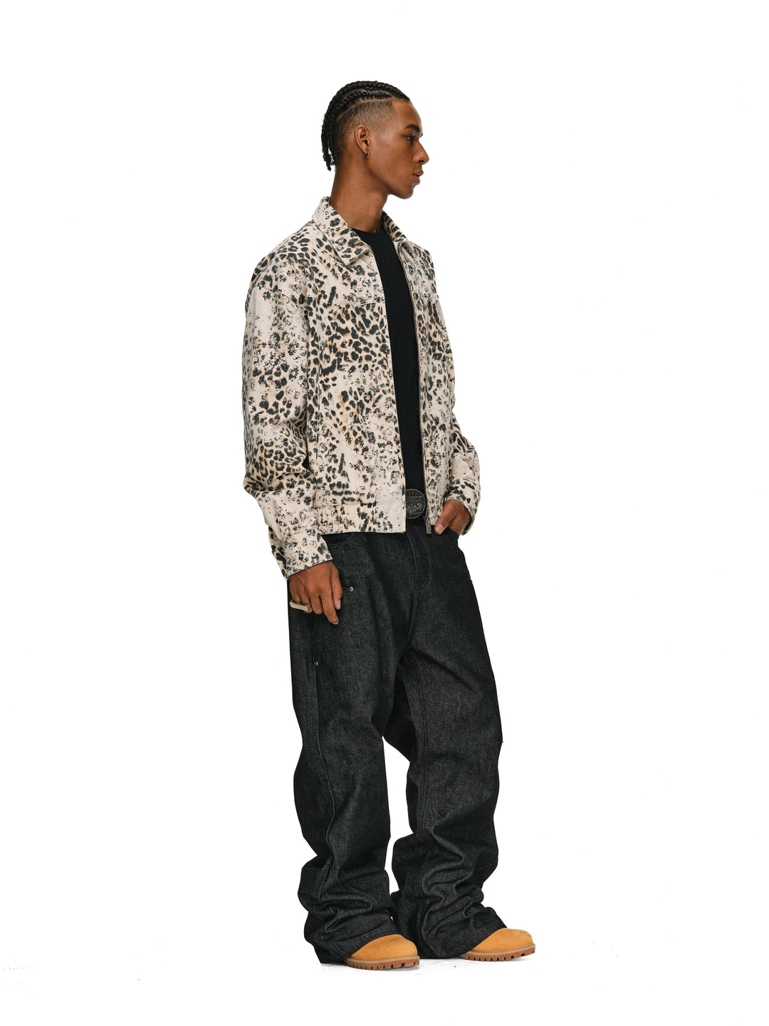 ANTIDOTE Leopard Washed Work Jacket | Face 3 Face