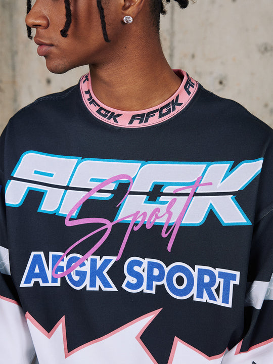 AFGK Color Blocking Motorcycle Suit Long Sleeved Tee | Face 3 Face