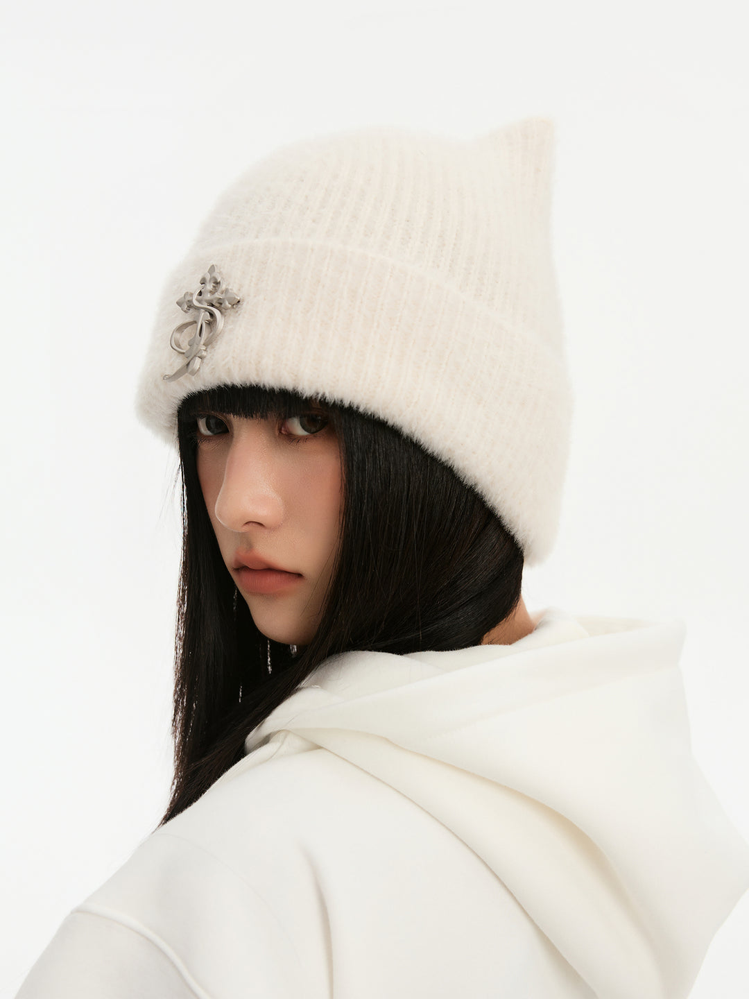 Small Town Kid Cat Ears Metal Logo Beanie | Face 3 Face