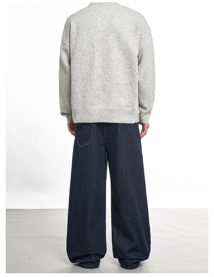 F3F Select Wide Leg Dark Blue Jeans | Face 3 Face