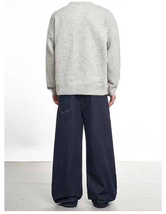 F3F Select Wide Leg Dark Blue Jeans | Face 3 Face