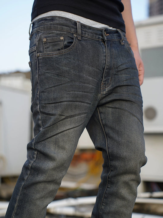 TGFCLUB 3D Pressed Washed Slim Fit Jeans | Face 3 Face