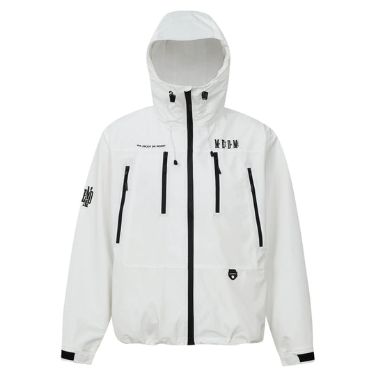 MEDM Basic Logo Embroidered Hardshell Jacket | Face 3 Face