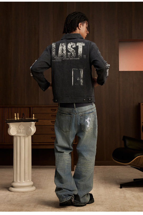 Small Town Kid Music Patch Washed Canvas Work Jacket | Face 3 Face