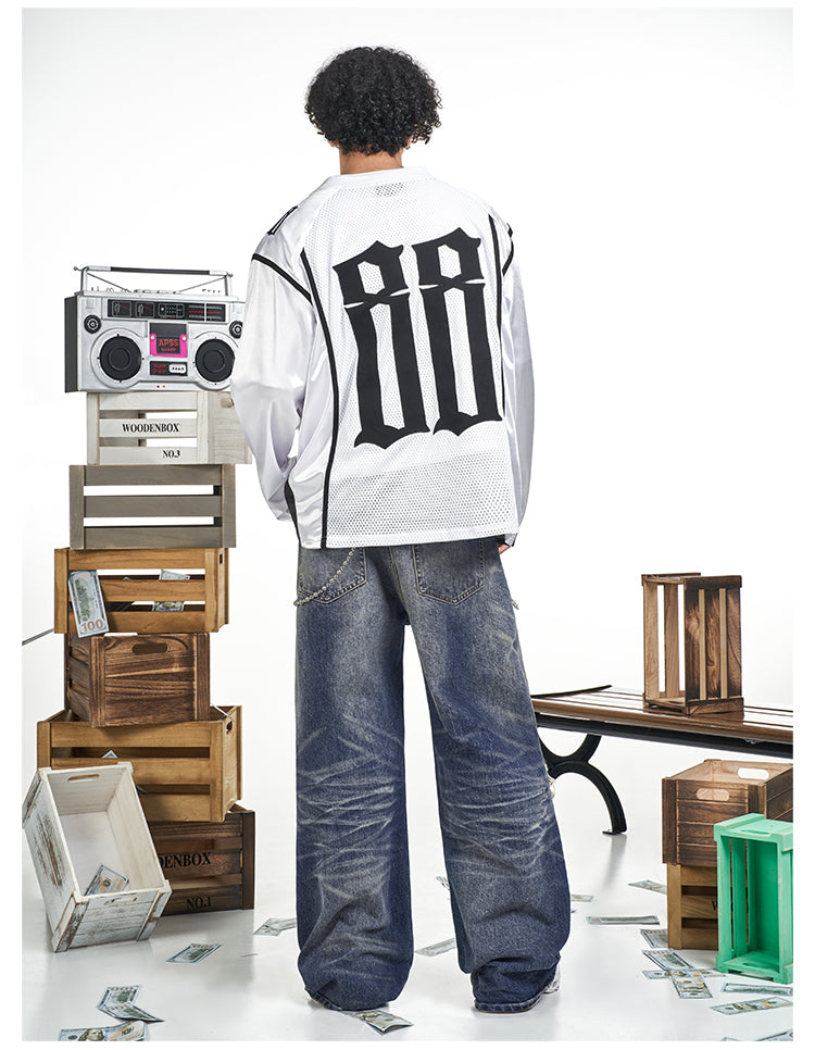 F3F Select 88 Numbered Mesh Long Sleeve Hockey Jersey | Face 3 Face