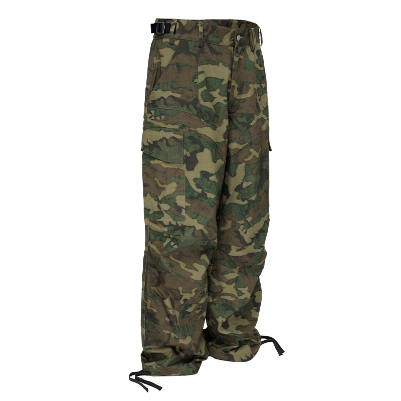 F2CE Pleated Camouflage Work Baggy Cargo Pants | Face 3 Face