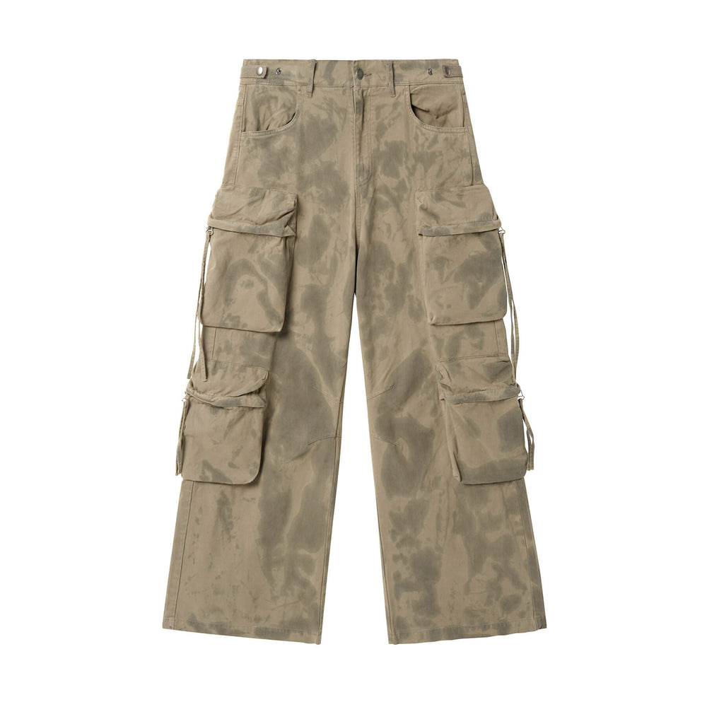 JHYQ Vintage Camo Large Multi Pocket Baggy Cargo Pants | Face 3 Face