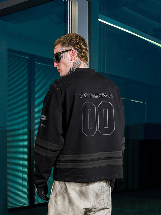 PMW Black Vintage Hockey Jersey | Face 3 Face