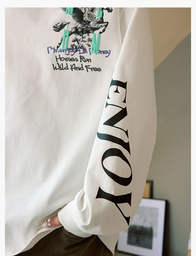 MEDM Pegasus and Rose Logo Long Sleeve Tee | Face 3 Face