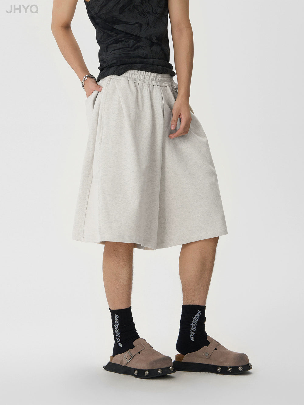 JHYQ Heavyweight Flutter Belt Baggy Sweat Shorts