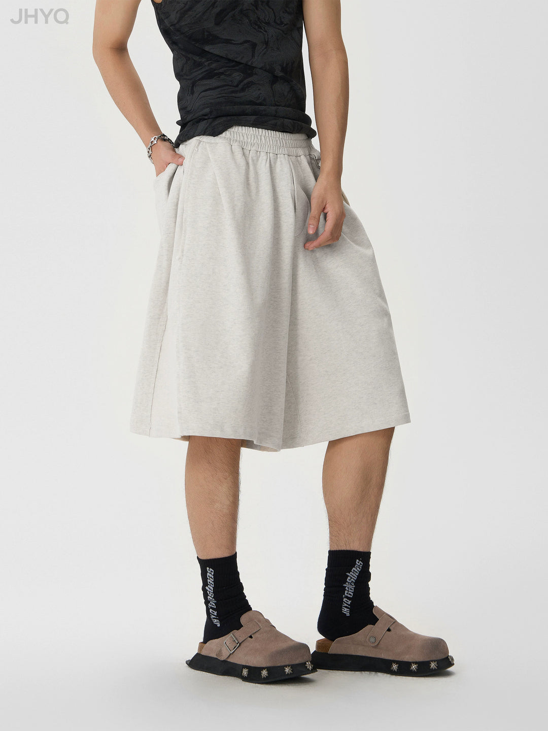 JHYQ Heavyweight Flutter Belt Baggy Sweat Shorts