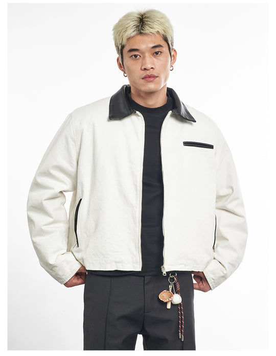 F3F Select PU Leather Lapel Detroit Work Jacket | Face 3 Face