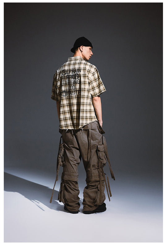 Remedy Skull Print Plaid Short Sleeve Shirt | Face 3 Face