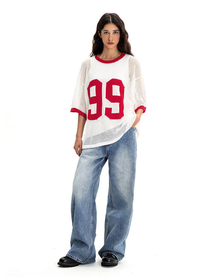 F3F Select 99 Numbering Mesh Knit Short Sleeve Jersey | Face 3 Face