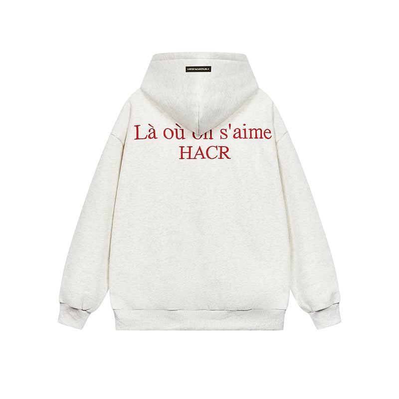 Harsh and Cruel Basic Logo Slogan HACR Embroidered Hoodie | Face 3 Face