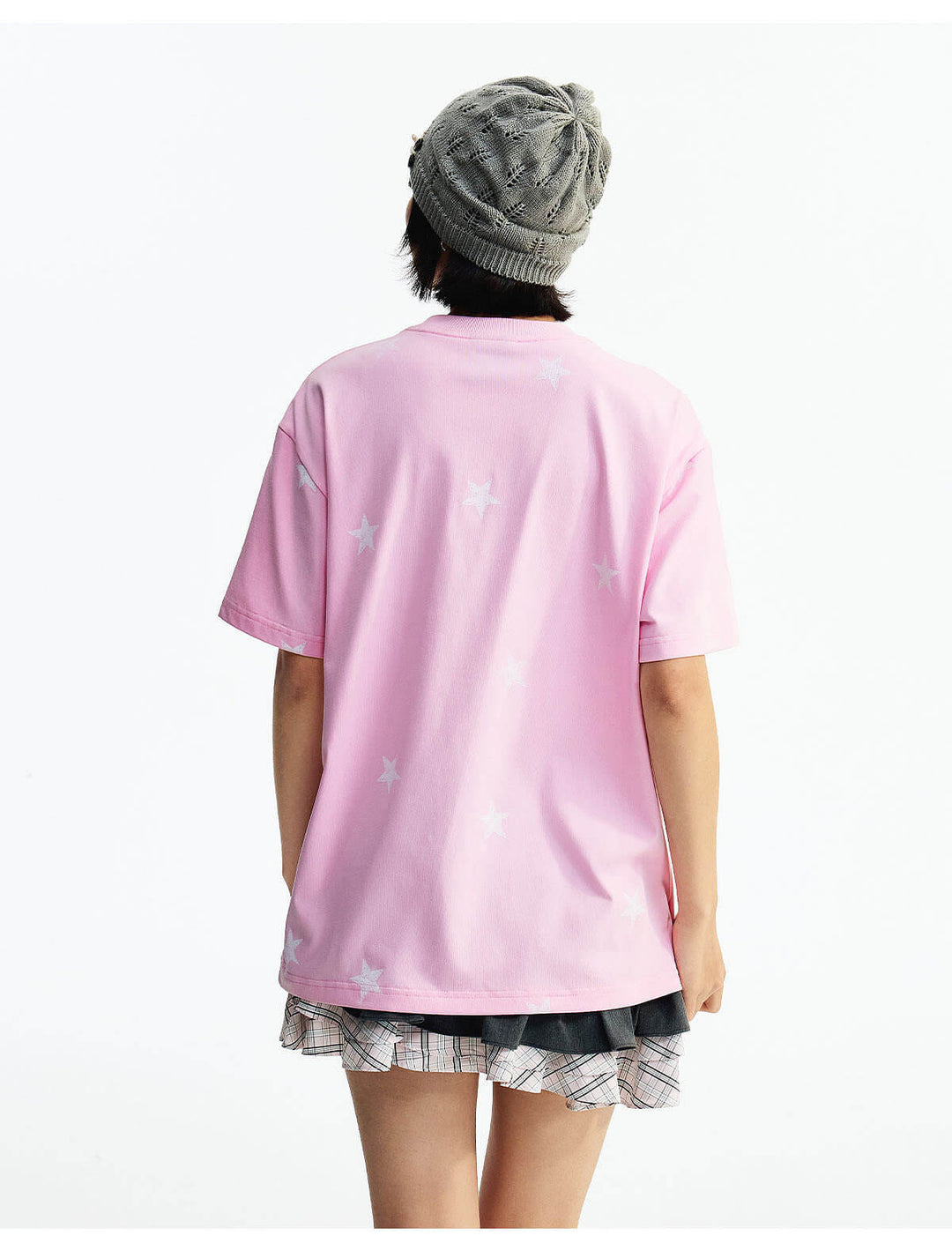 MEDM All Over Star and Graphic Logo Print Short Sleeve Tee | Face 3 Face
