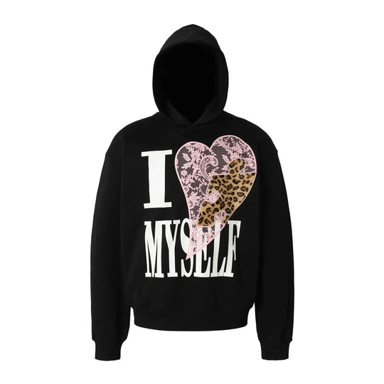YADcrew Lace Leopard Heart Hoodie | Face 3 Face