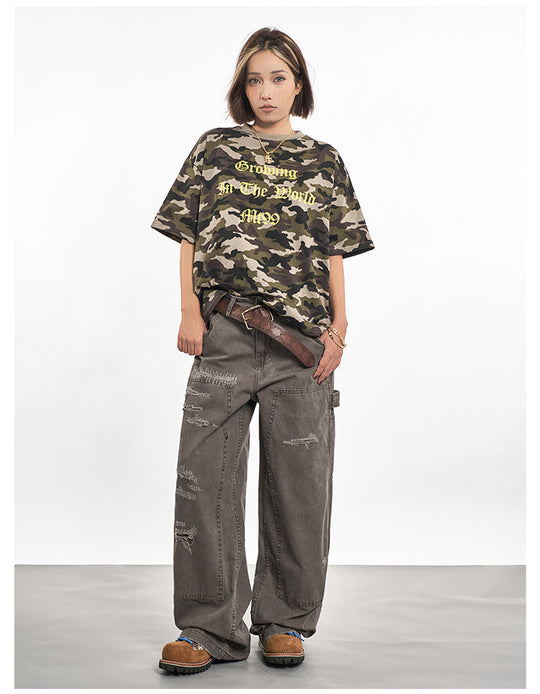 F3F Select Frayed Double Knee Work Painter Pants | Face 3 Face