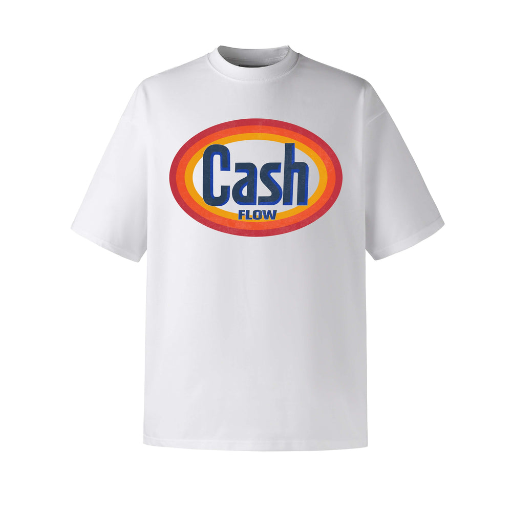 NOVACAM Cash Flow Letter Print Short Sleeve Tee | Face 3 Face