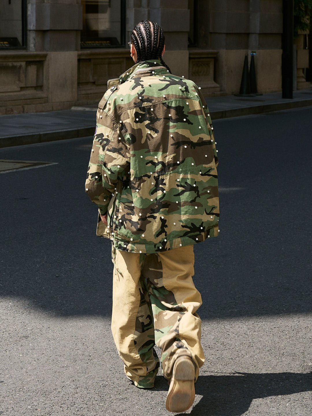 STEEPC Camouflage Pearl Studded M65 Field Jacket | Face 3 Face