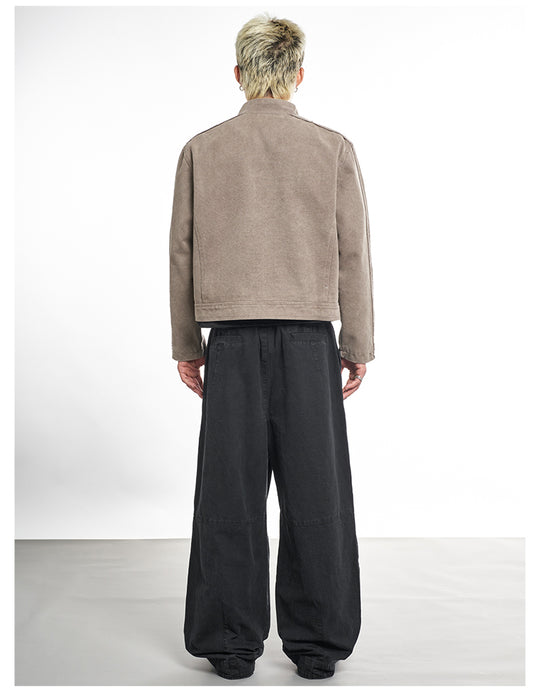 F3F Select Washed Denim Motorcycle Jacket | Face 3 Face