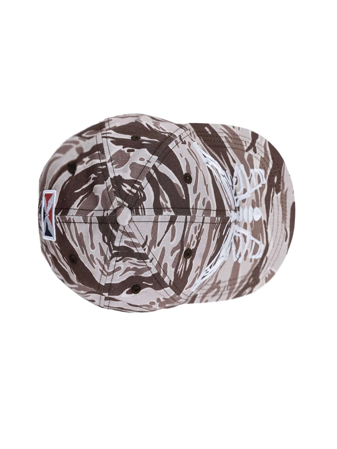 LIBERAFIT Skeleton Butterfly Embroidered Camo Racing Cap | Face 3 Face
