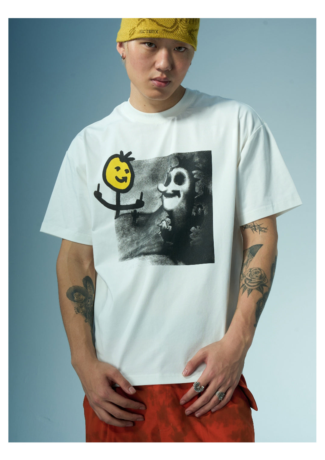 EVILKNIGHT(EK) Illustration Print Tee | Face 3 Face