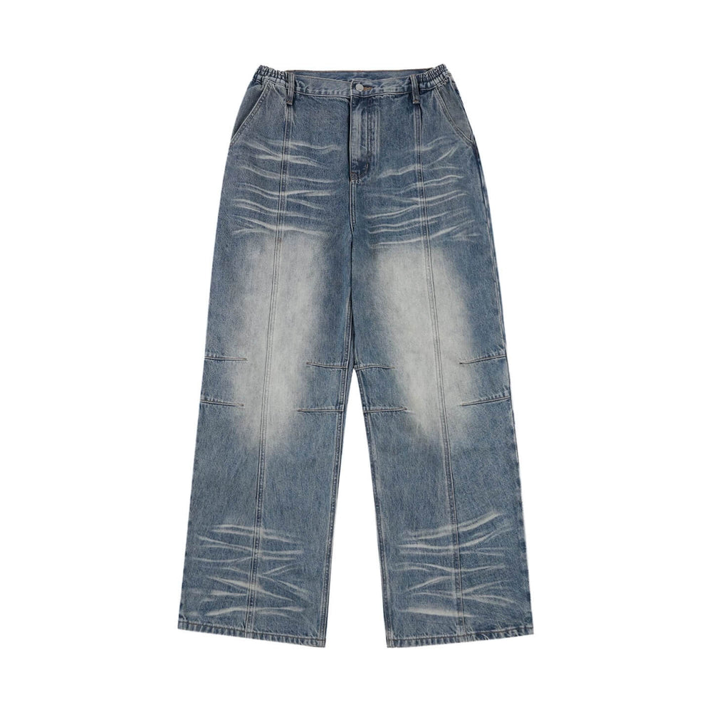 1807 Heavy Washed Whisker Center Stitch Jeans | Face 3 Face
