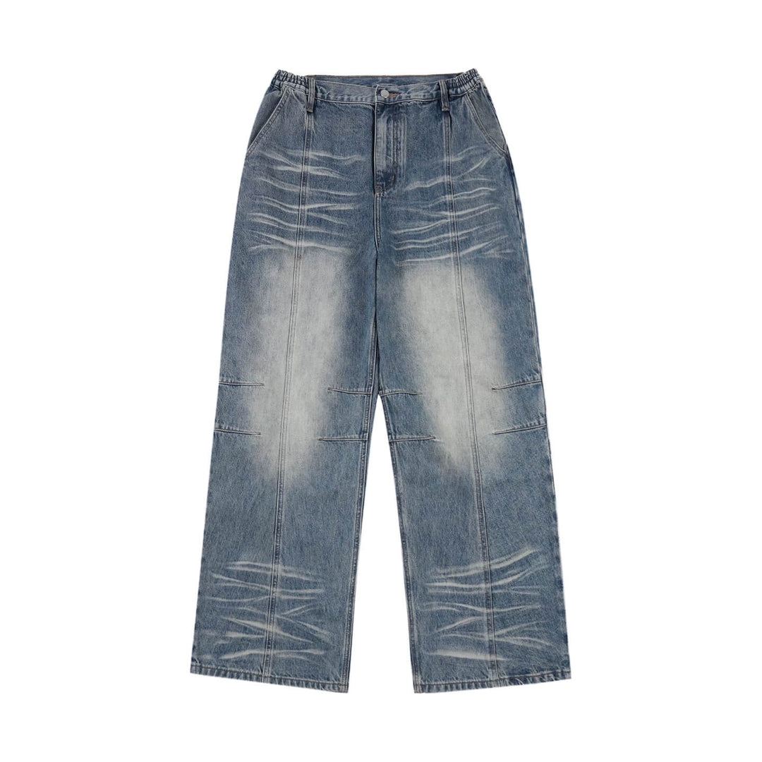 1807 Heavy Washed Whisker Center Stitch Jeans | Face 3 Face