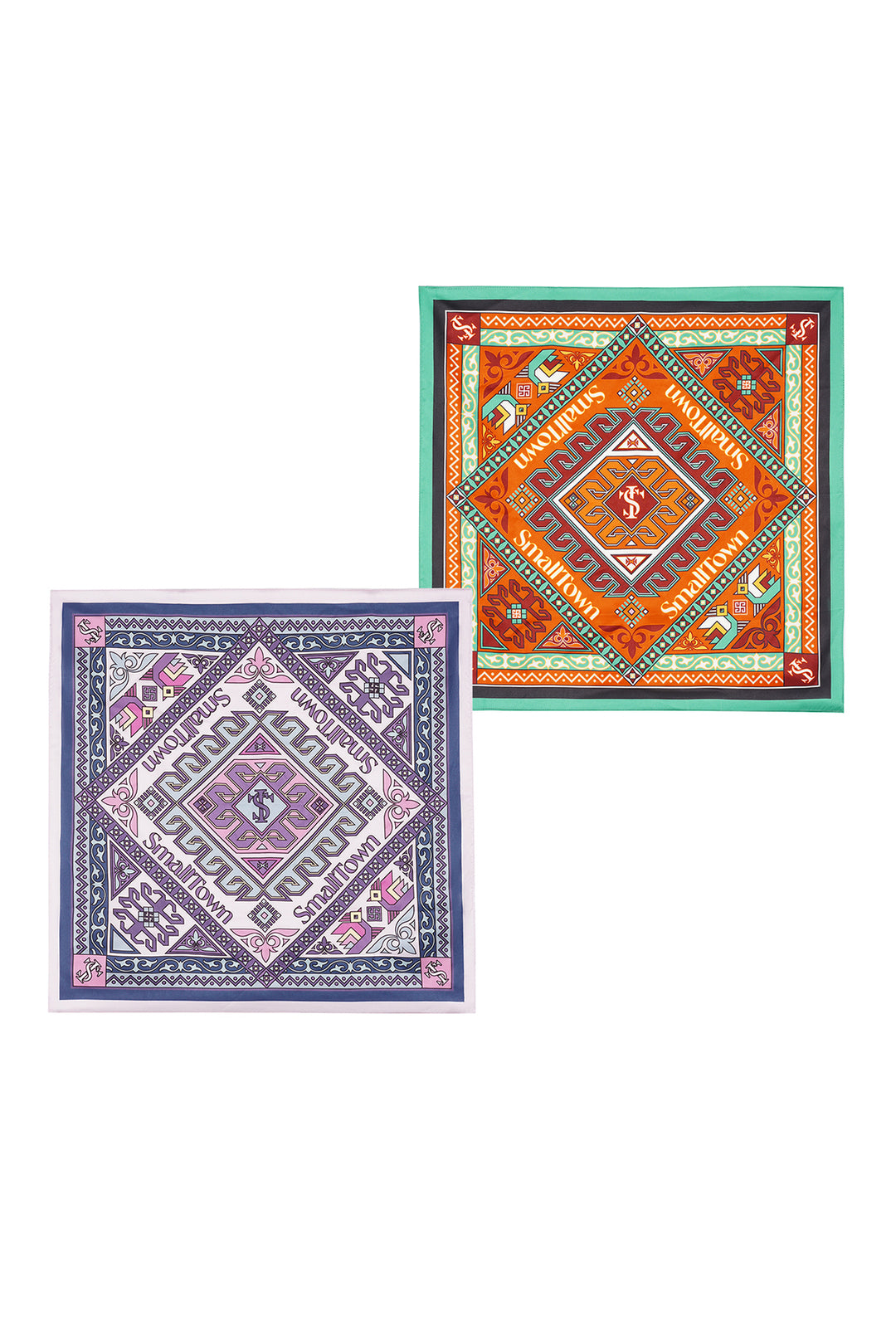 Small Town Kid Geometric Pattern Square Scarf | Face 3 Face